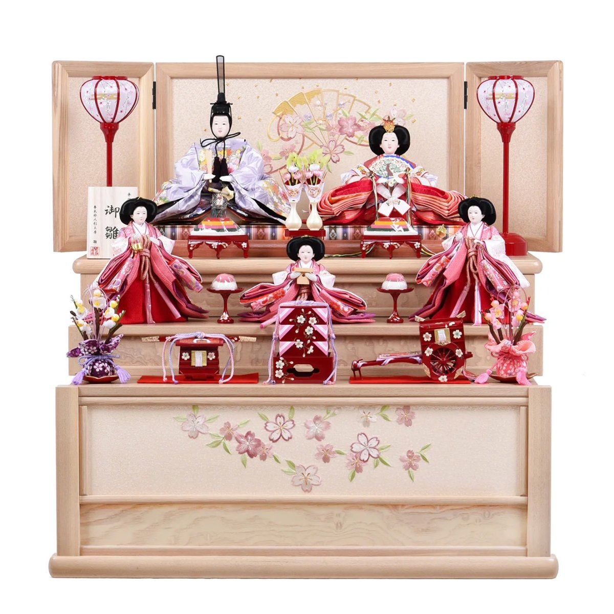 未使用　雛人形　収納力のある段飾り　　引き出し式　三段飾り　収納飾り台