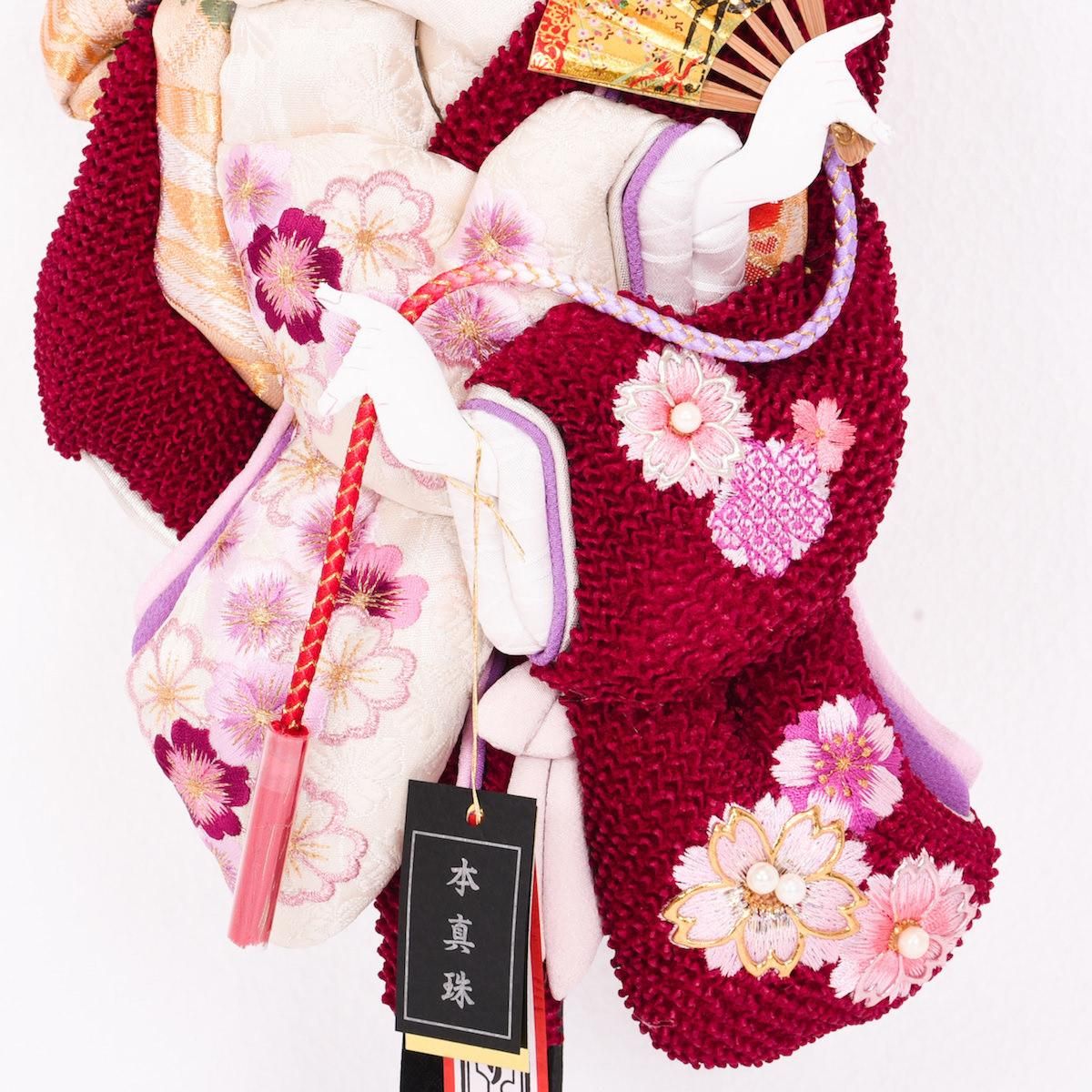 鞠『インテリア飾り・贈答用』No.65キラキラ銀の鶴