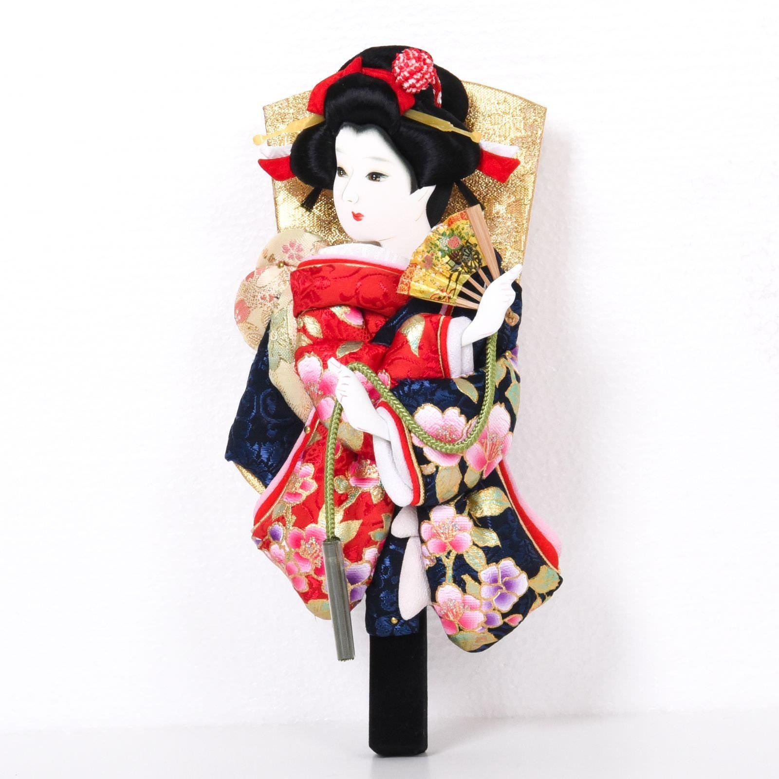 高級羽子板台 木製 金蒔絵 鶴亀図 羽子板飾り台 高さ50㎝