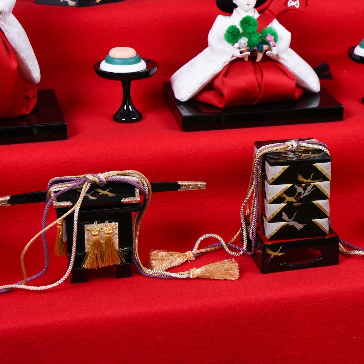 雛人形 大三五 収納五人飾 三段飾り 小出松寿 有職雲立涌