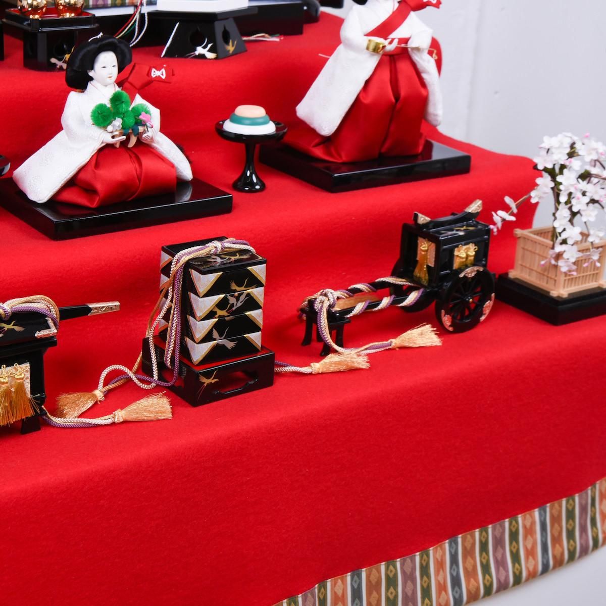 雛人形 三五 収納五人飾 三段飾り 小出松寿