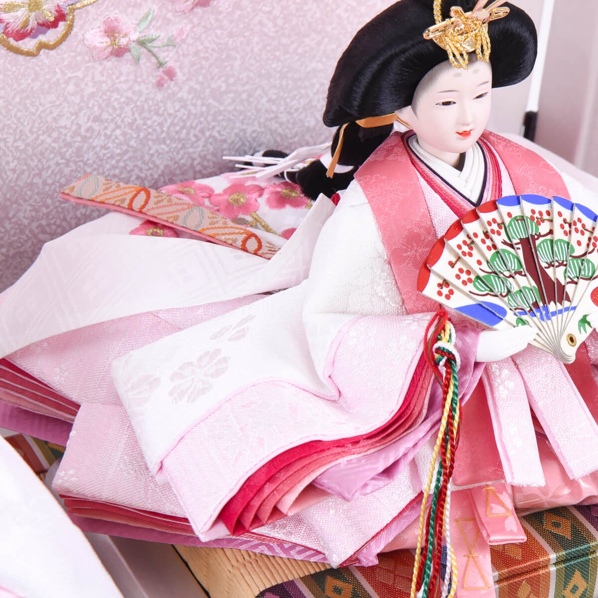 人気第6位 ピンク 雛人形新品 殿姫・金桜にピンク桜（三五サイズ