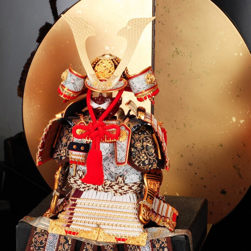 鎧飾り 7号 白糸威褄取大鎧 鈴甲子雄山作