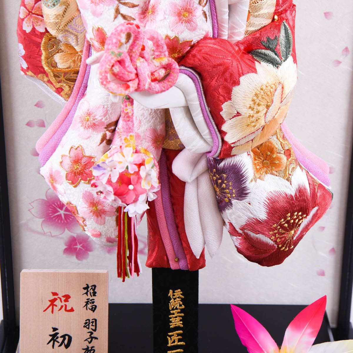 桜刺繍15号 おしゃれ羽子板 匠一好(匠一好 羽子板 初正月 女の子 正月