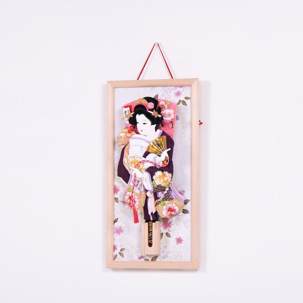 13号壁掛け羽子板 金駒刺繍 匠一好(匠一好 羽子板 初正月 女の子 正月飾り 出産祝い 壁掛け コンパクト マンション ミニサイズ お手軽 女の子)