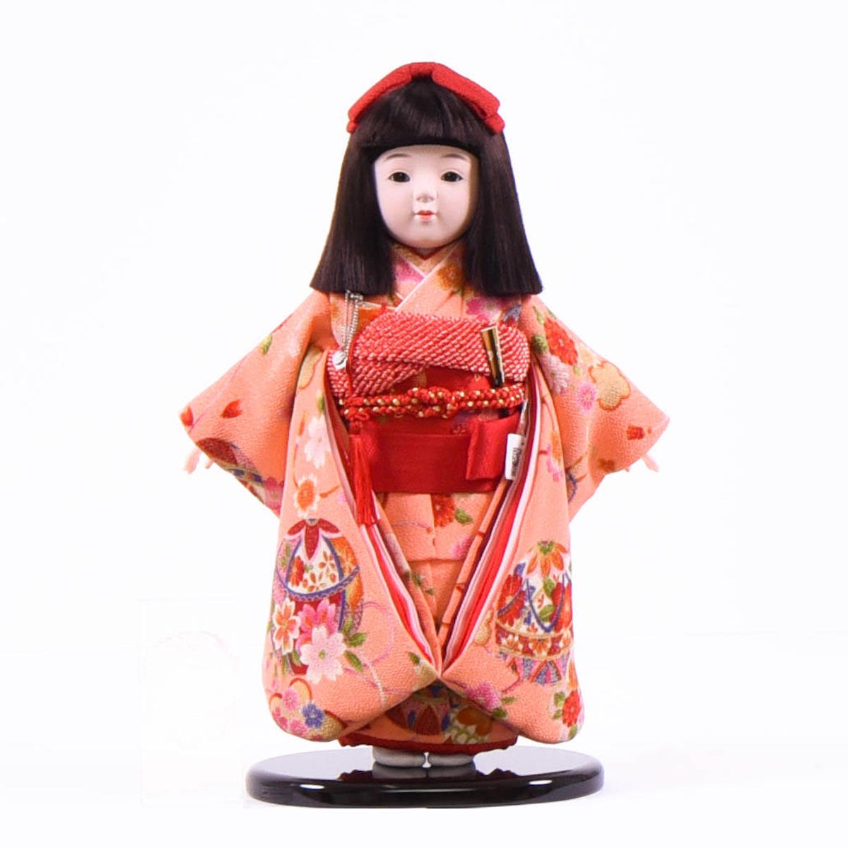 並行輸入品] Nagomi shopひな人形 市松人形 市松人形10号市松人形 金彩桜刺繍衣装 敏光作 ケース入 木目込市松人形 浮世人形 