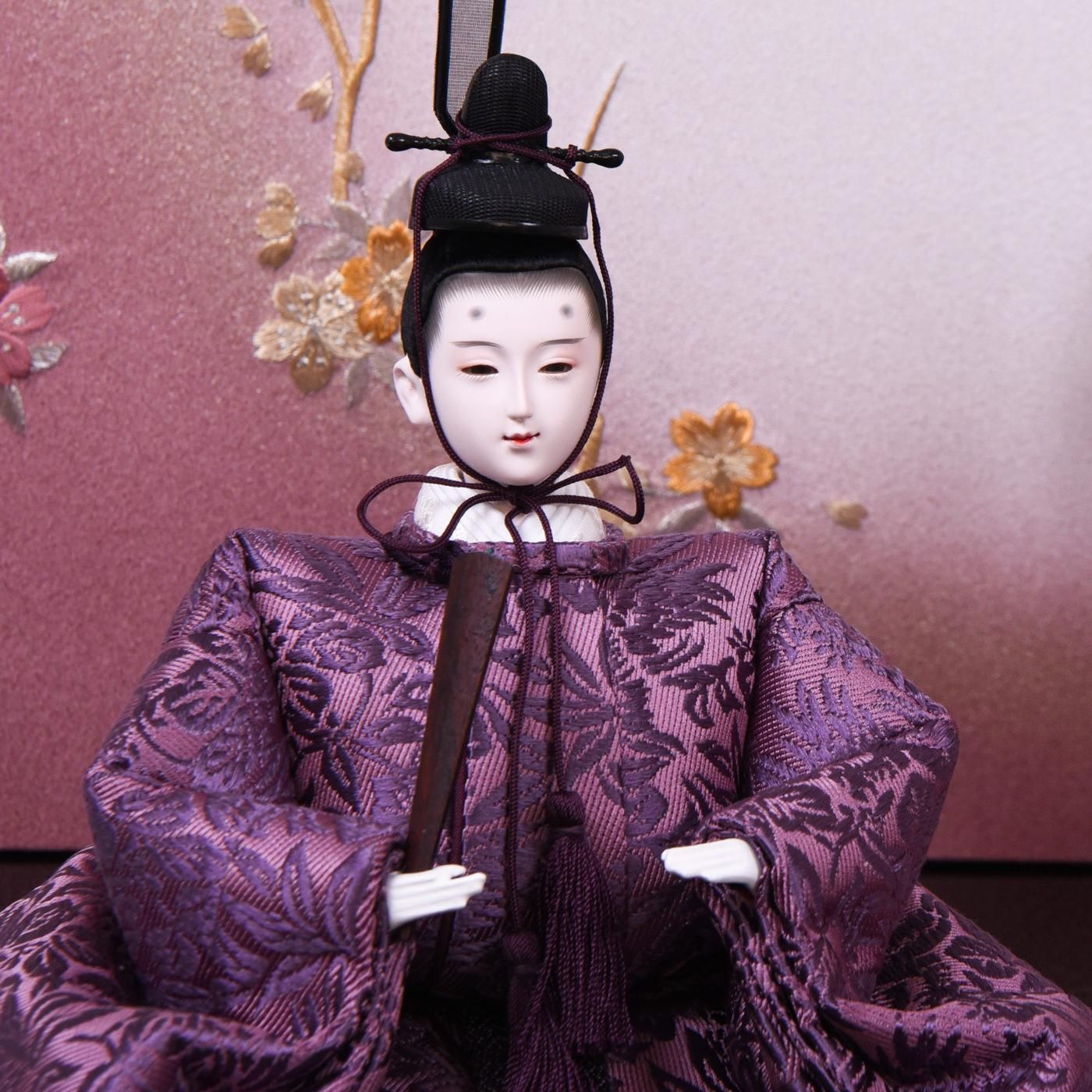 ひな人形 大三五 親王飾り 有職正絹 清水久遊 割り毛 おろし髪