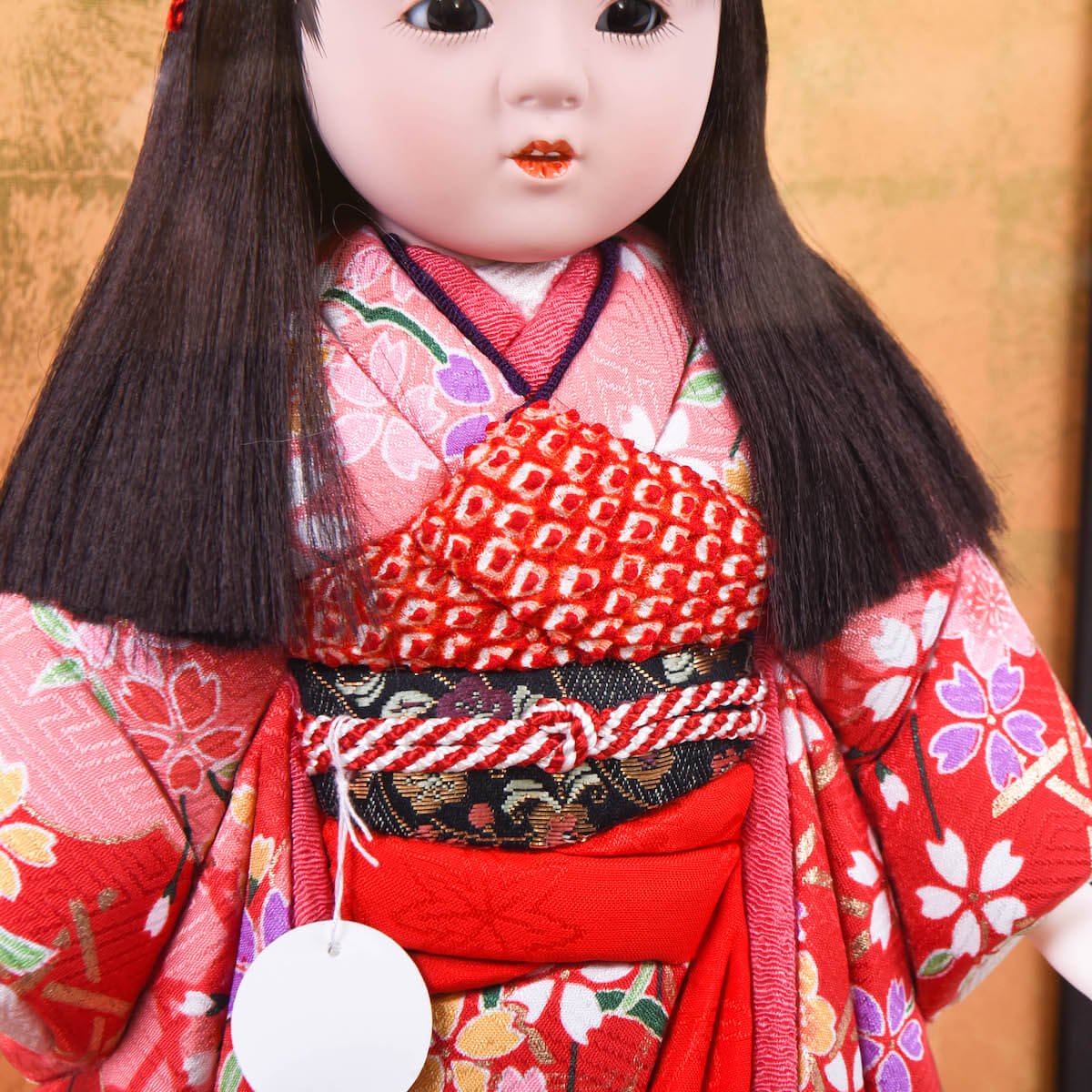 新品　市松人形　日本人形　46cm お団子カール　祥秀監製　そのまま贈り物に！