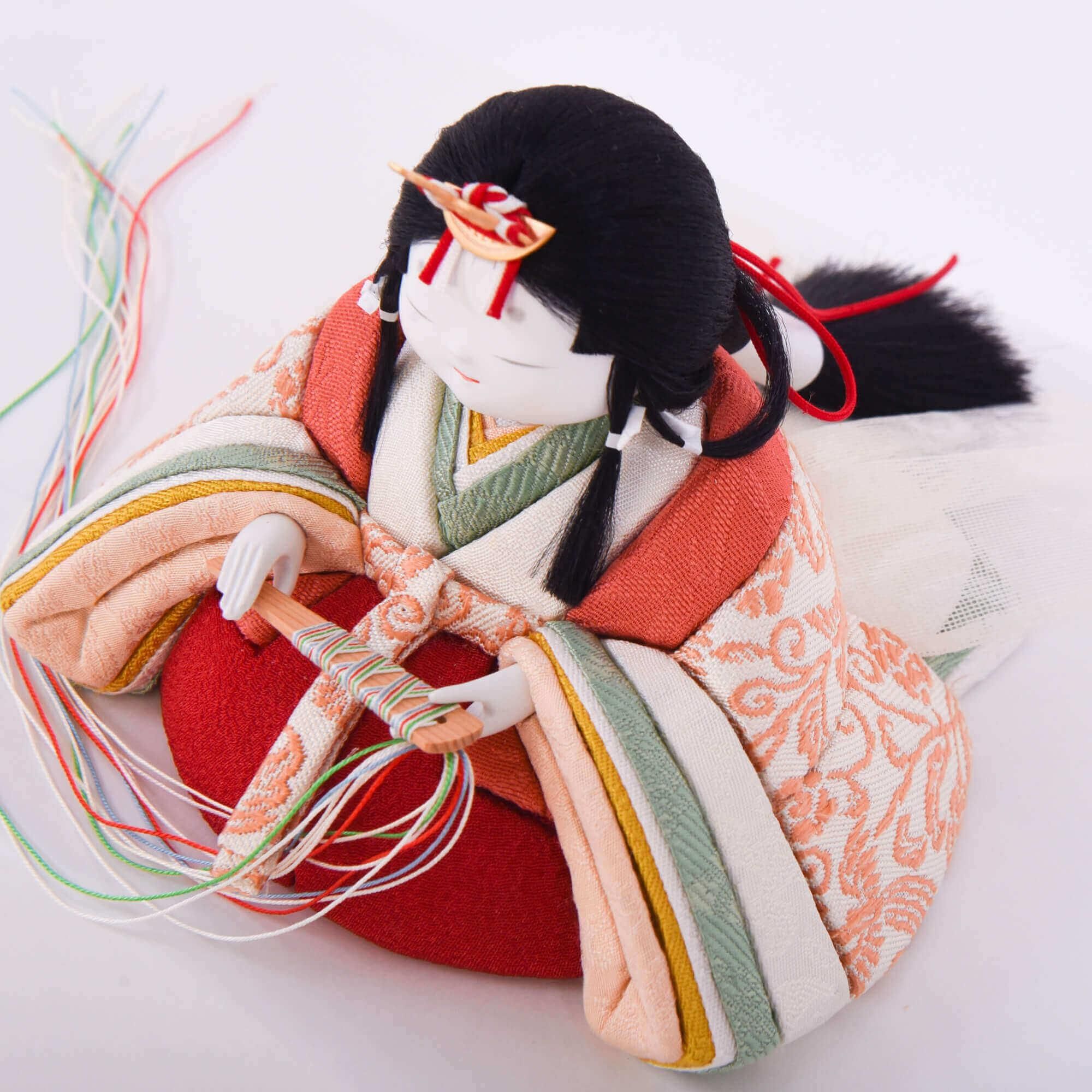 木目込人形 きめこみ人形 あずさ 幸一光 ガラスケース