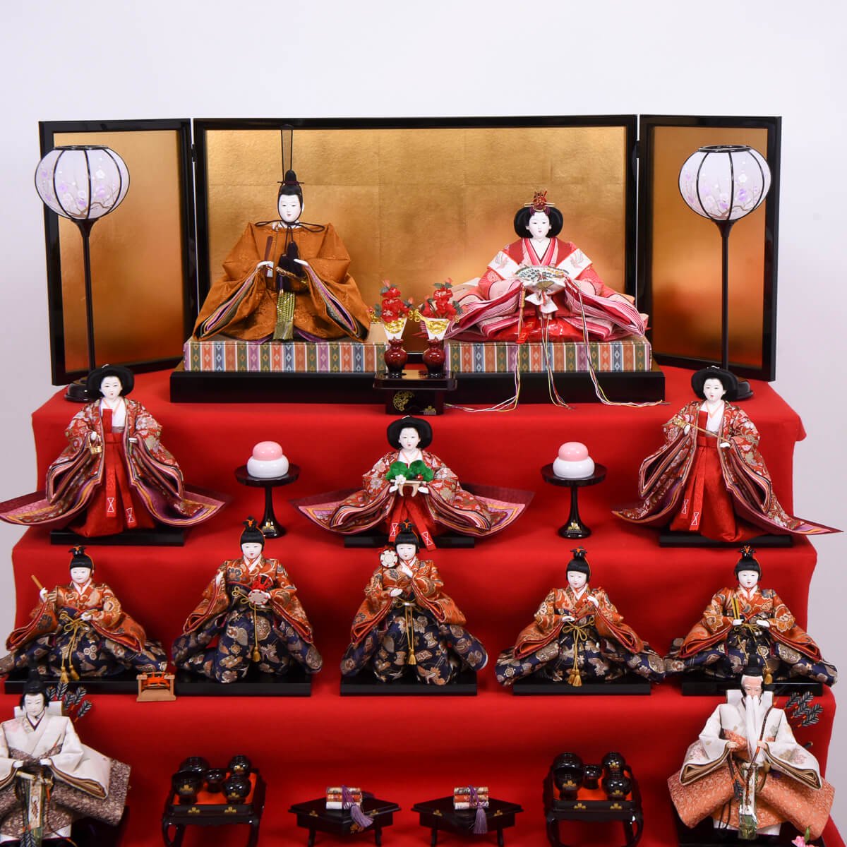 ひな人形 40号七段 十五人飾り 本格 伝統 フルセット