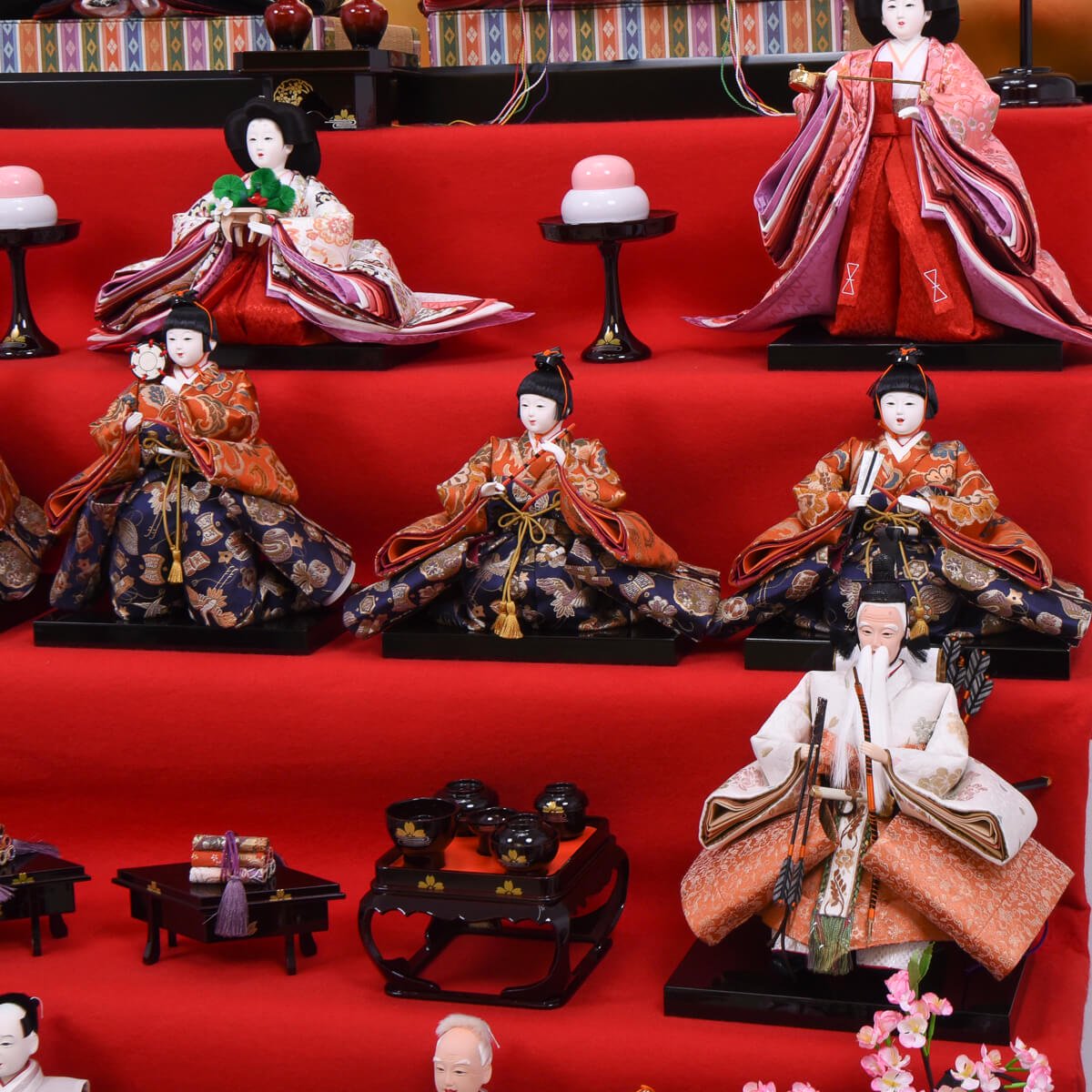 河寿雛人形 ７段 雛壇７段 雛人形 美品雛人形 ７段飾り - 季節/年