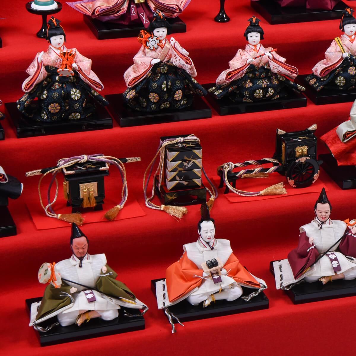 ⭐豪華西陣織 親王飾り 京人形師による着付けの有職雛⭐送料無料 雛人形 大三五親王 有職正絹 15人飾り 五段飾り