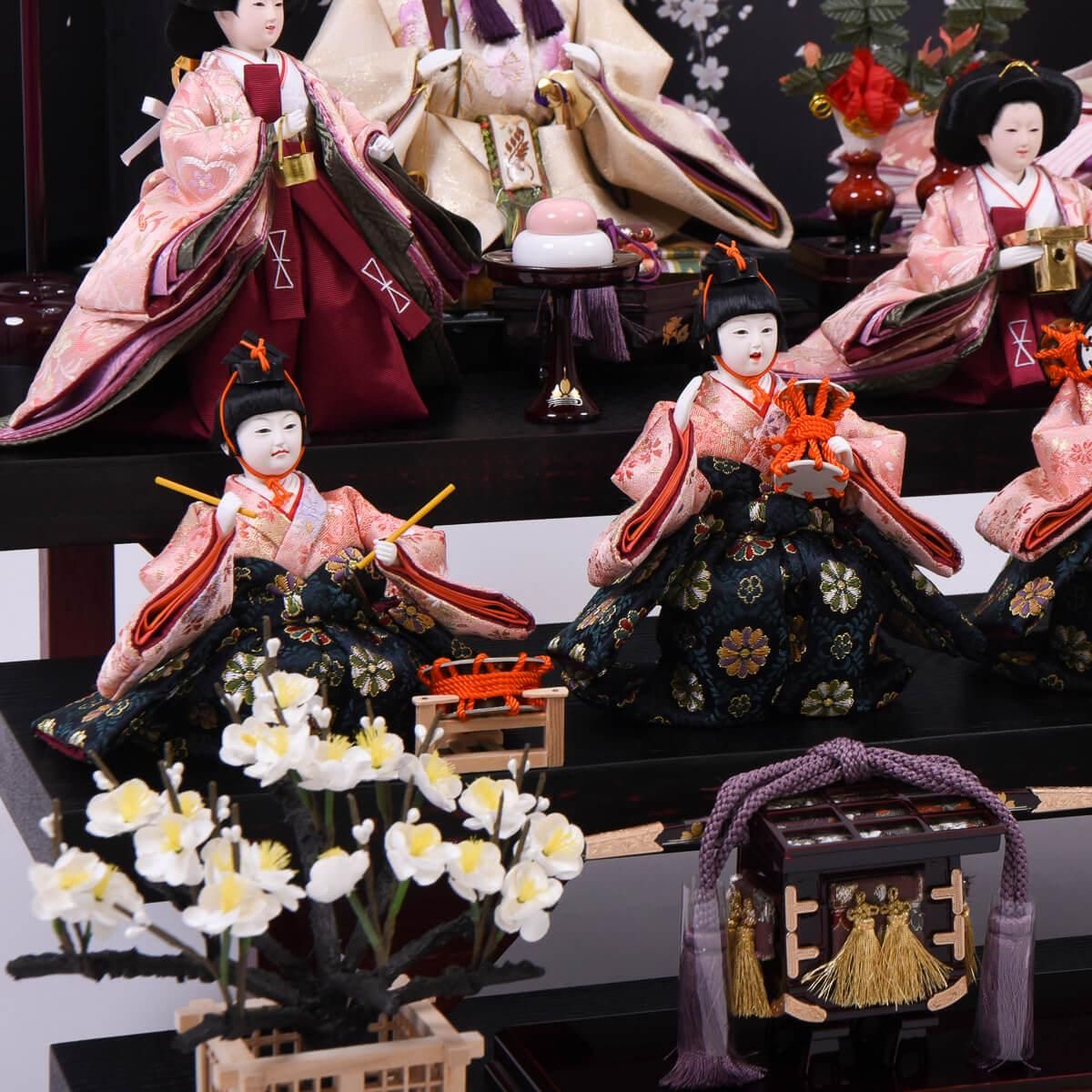 豪華絢爛　五人囃子＆右大臣・左大臣　雛人形セット 豪華絢爛 五人囃子＆右大臣・左大臣 雛人形セット 豪華絢爛 五人