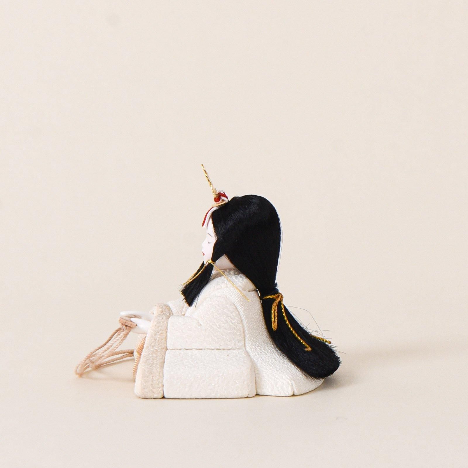 木目込人形 木村一秀 桃山雛 二人飾り 三日月台