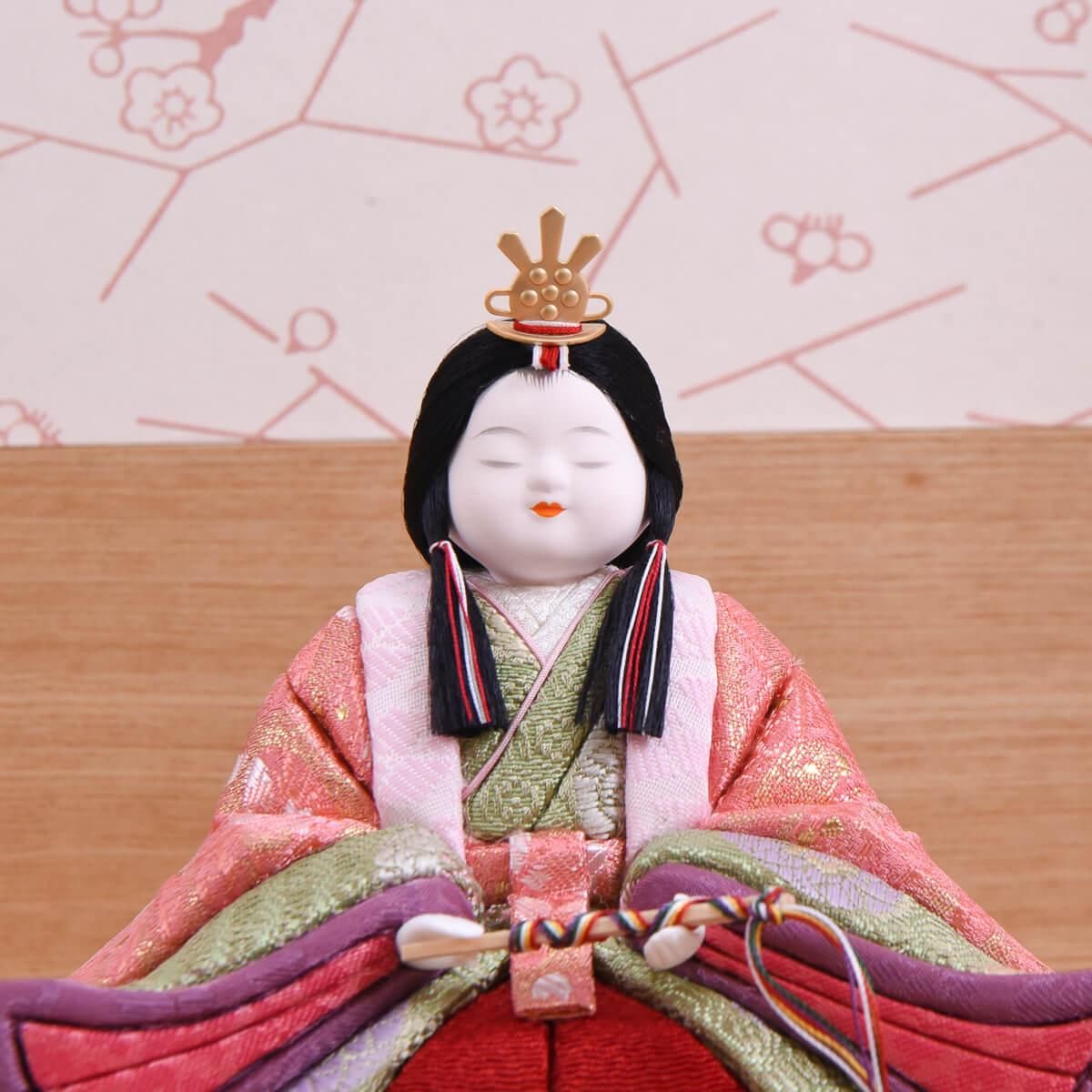 木目込人形 柿沼東光 幸貴 二人飾り ナチュラル - 雛人形・五月