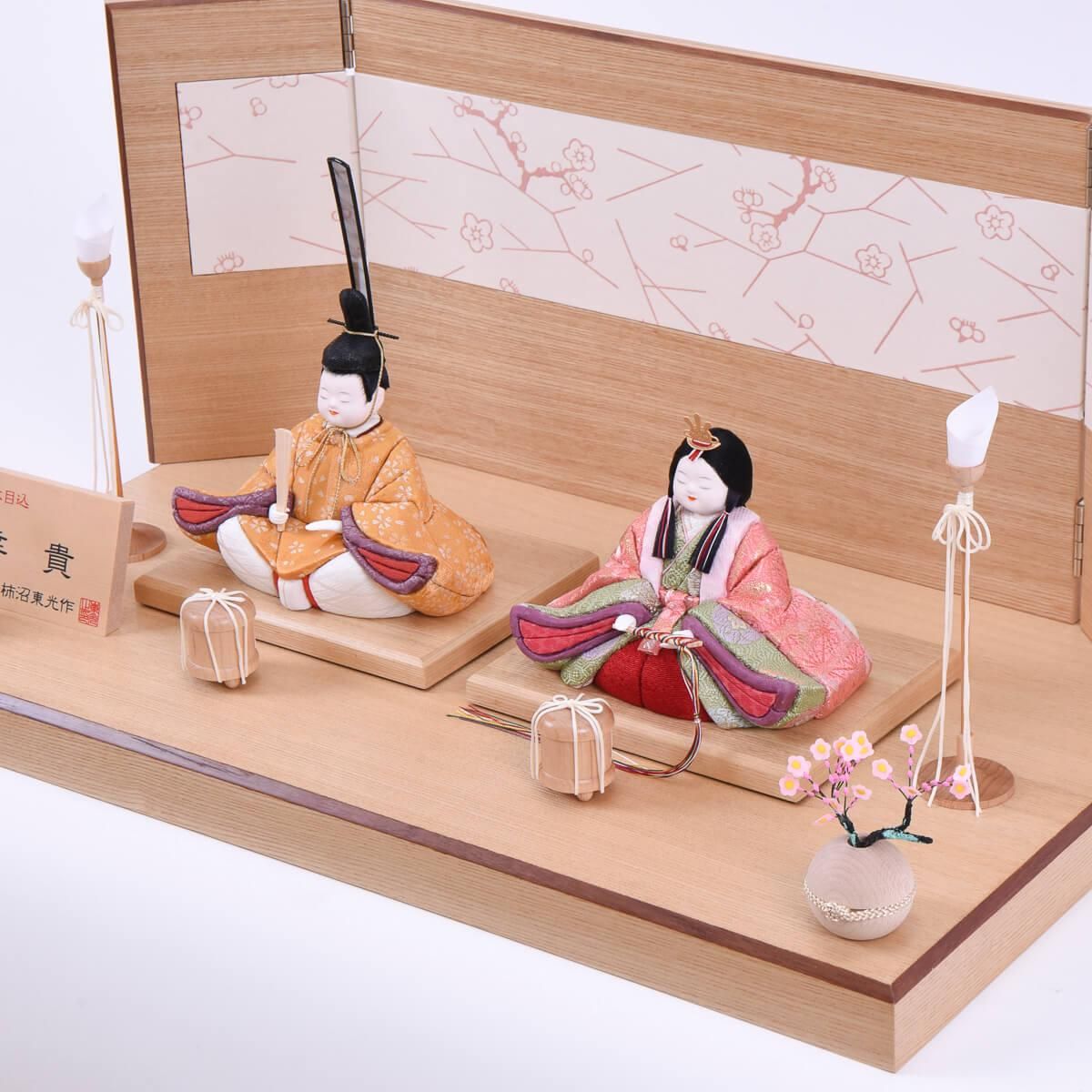Amazon | 【雛人形】 五人飾：春和雛：柿沼東光作【ひな人形