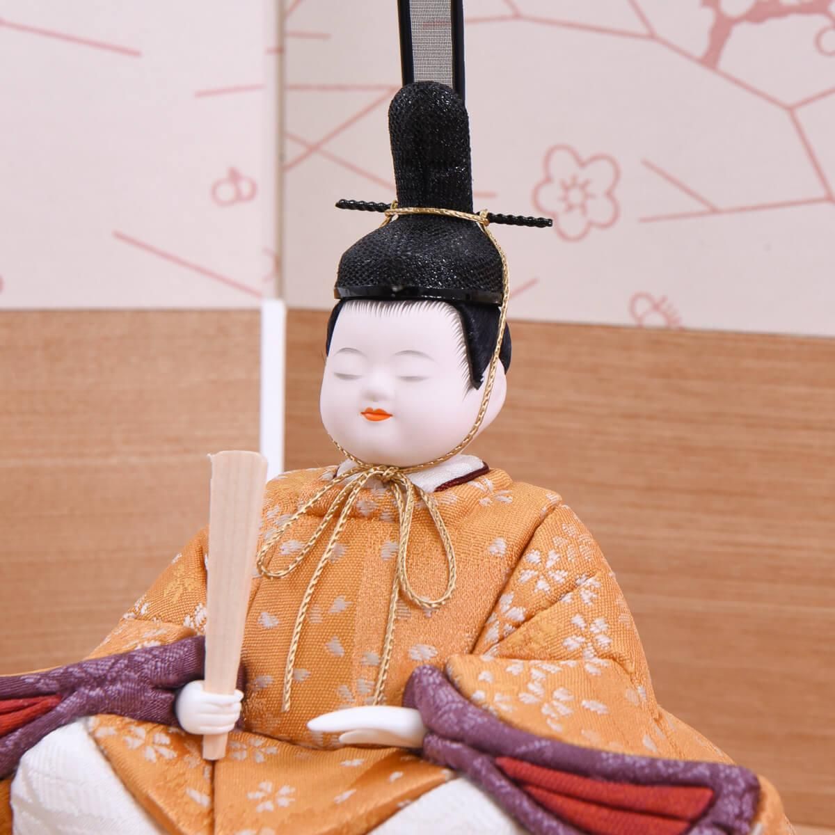 木目込人形 柿沼東光 幸貴 二人飾り ナチュラル - 雛人形・五月