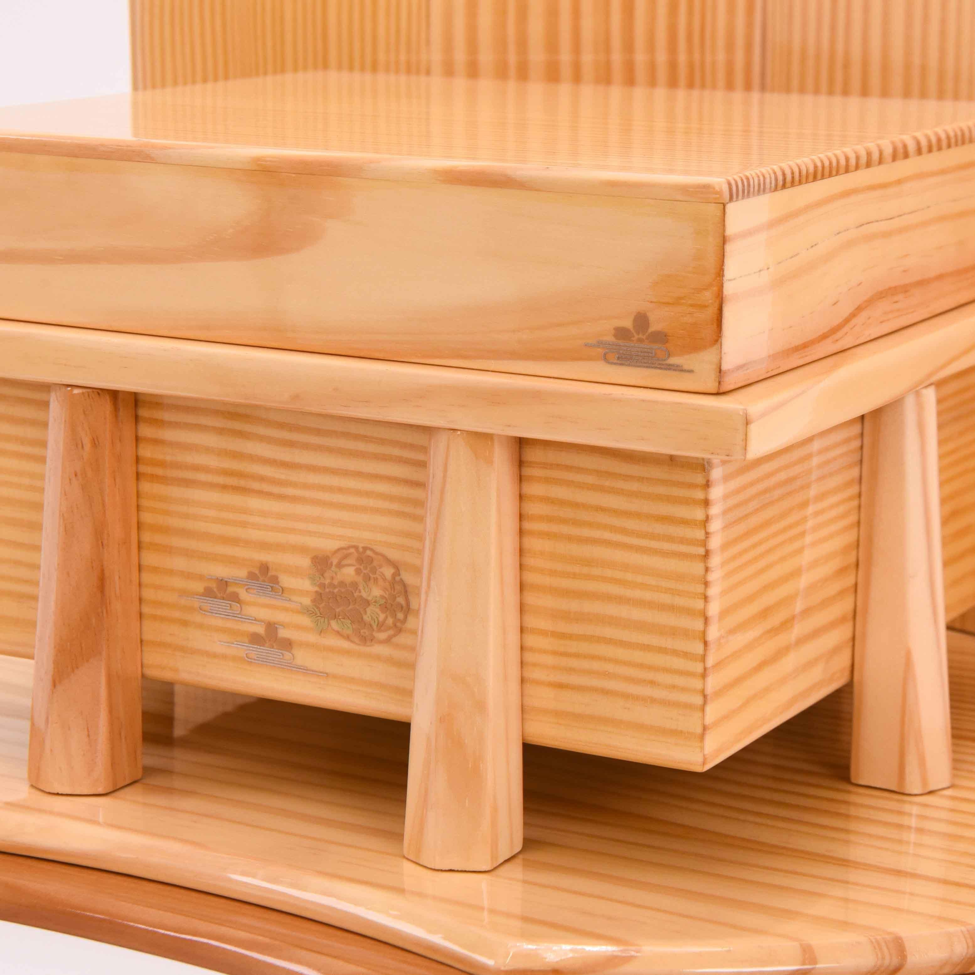 ナチュラル 白木台屏風 単品