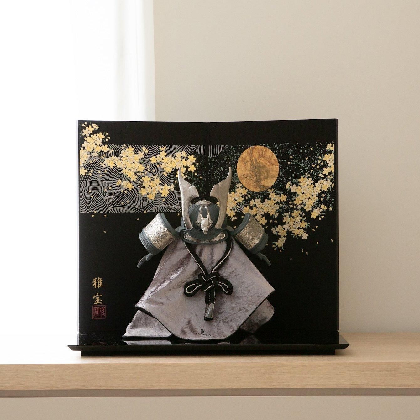 リヤドロ　兜 LLADRO リアドロ 兜(Black) | 磁器兜 青海波屏風 - 雛人形・五月