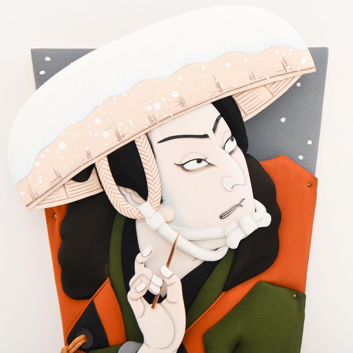 飾り羽子板　押絵　ハンドメイド 20号押絵羽子板飾り 華流水 白木桜華のケース入り – 寿鳳人形の東芸