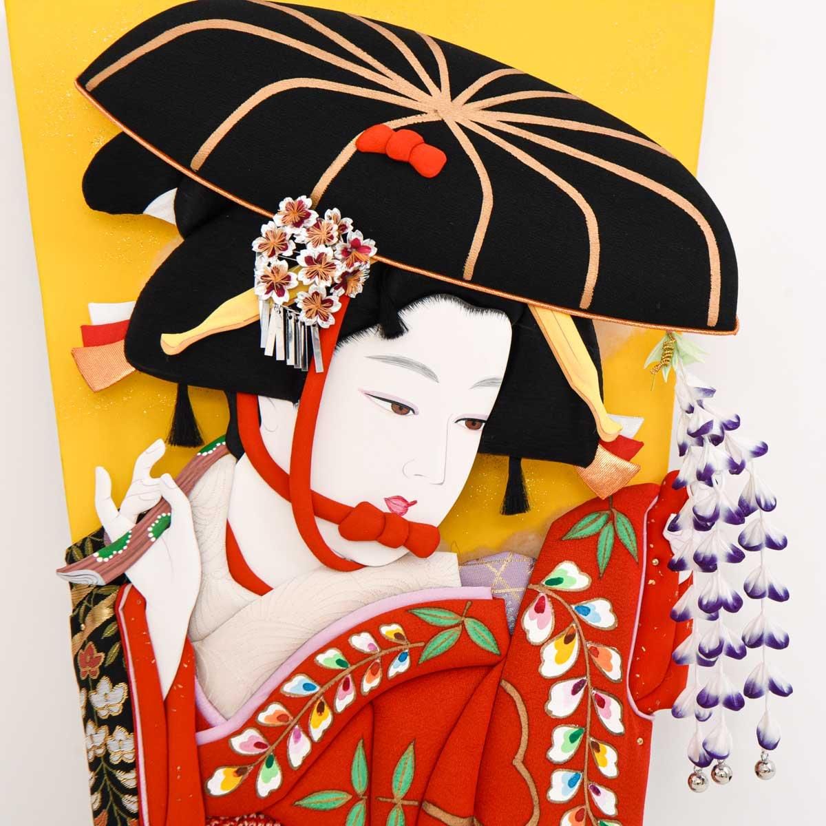 23号 手作り 押絵羽子板 藤娘 むさしや豊山 羽子板単品 展示品 - 雛人形・五月人形・羽子板・破魔弓　－群馬県 人形の館石倉－