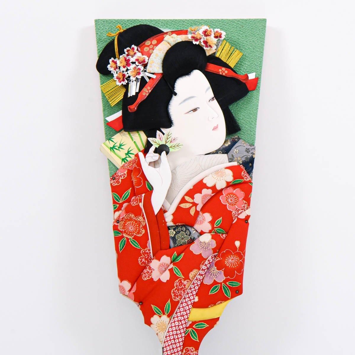 16号 手作り 押絵羽子板 かむろ むさしや豊山 羽子板単品 展示品