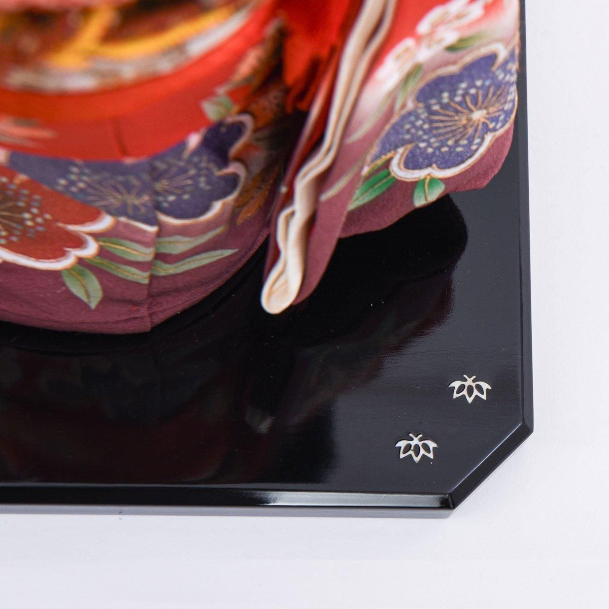 新品！作家もの！金箔！美しい越前塗り市松模様のお重、定価5万円！和洋とのに相性◎ 華やかな金市松の三段重