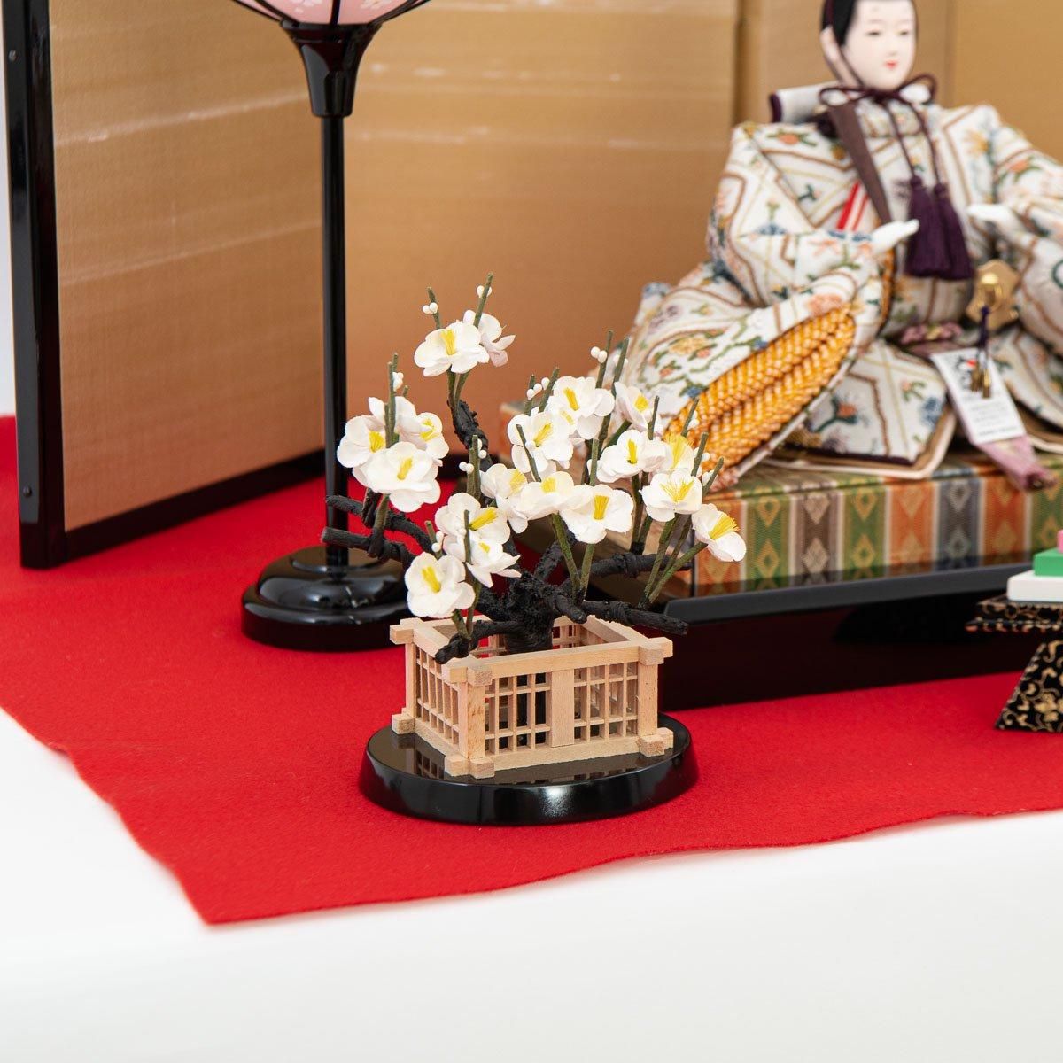 雛人形　平安道翠作親王　正絹袋帯輪奈唐織 平安道翠 「令和雛 黄櫨染」 - 人形舗 福順号オンラインショップ