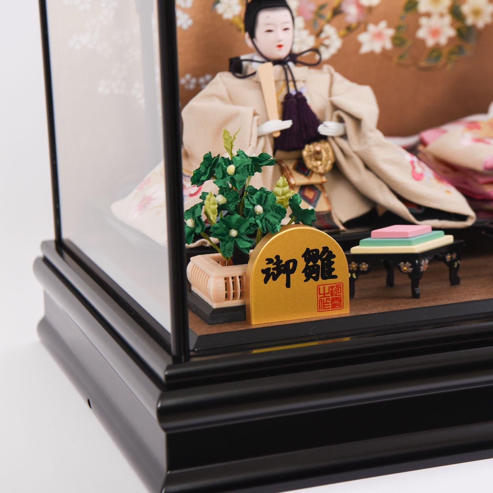 古い雛人形　親王飾り　雛飾り 雛人形】親王飾り「金彩桜木目調」（605883）ひな人形 ひな祭り