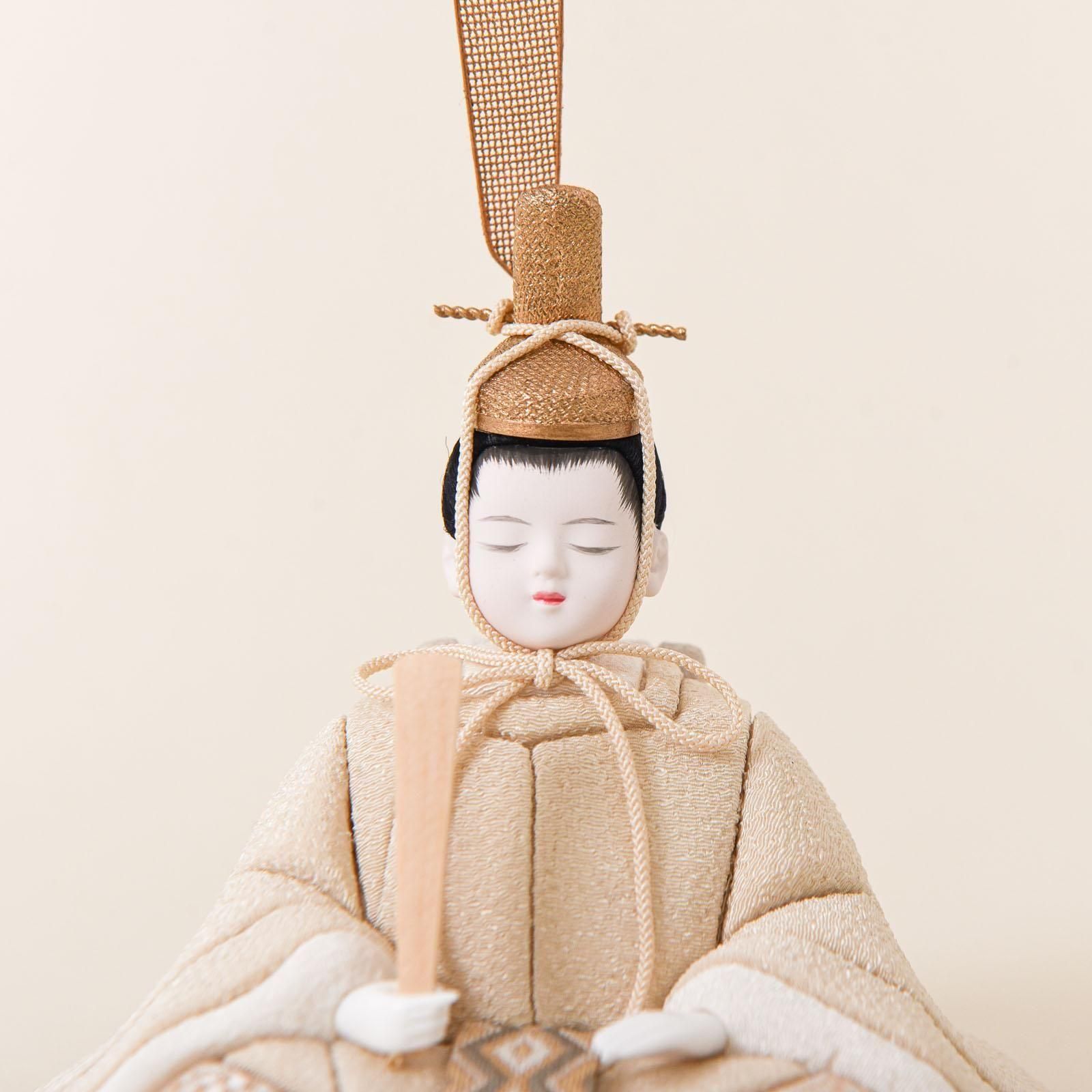 桃山雛人形 木製 伝統的 残りわずか 伝統工芸士 木村一秀作 正絹 桃山雛 月-tsuki-(小