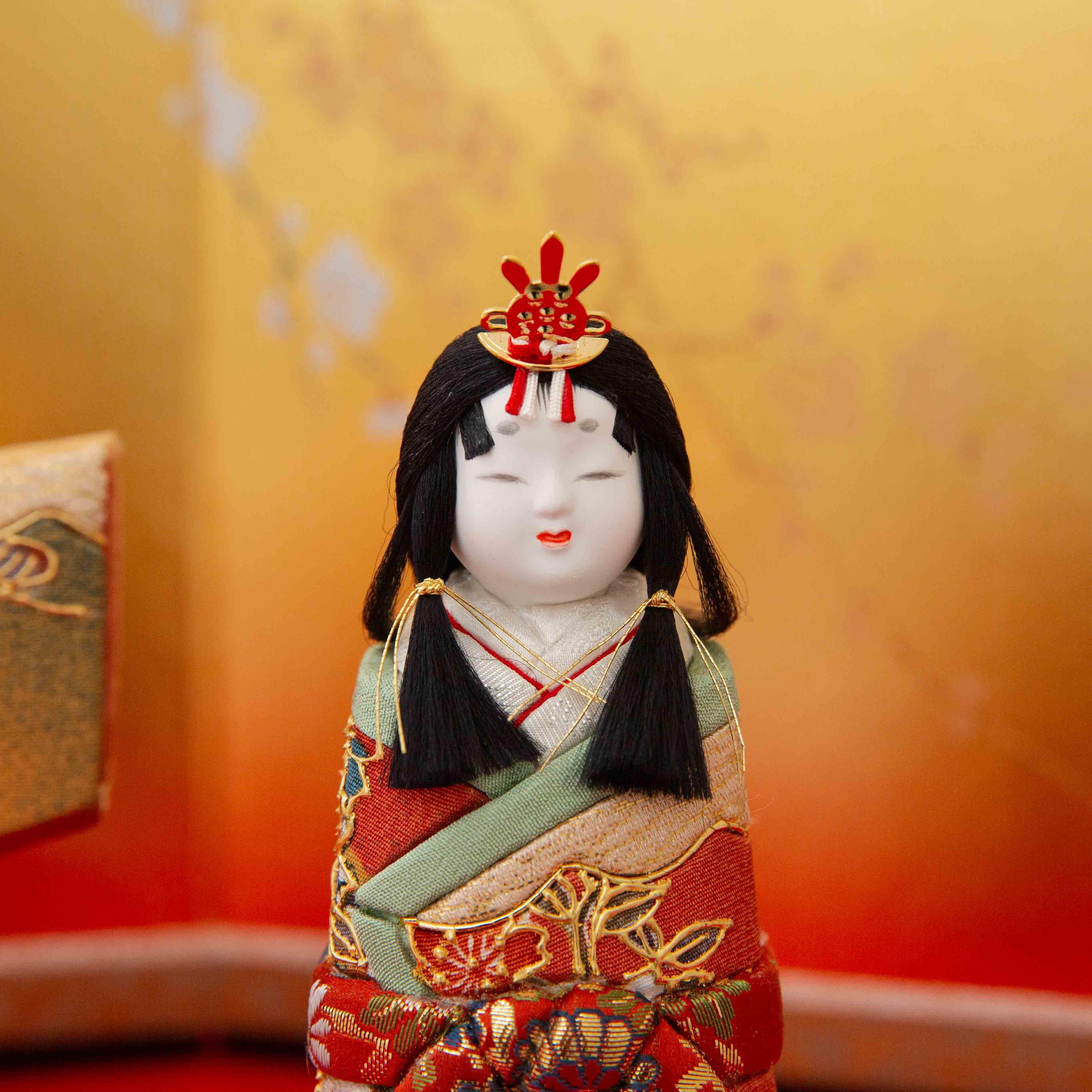 雛人形 有松陽寿作 延喜雛 有松人形工房 立ち雛 | 金彩蒔絵 | 有松陽寿 - 雛人形・五月人形