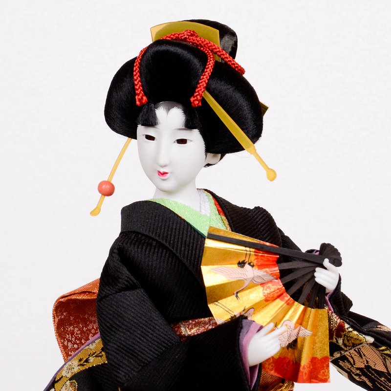 日本人形 舞扇 黒 扇 - 雛人形・五月人形・羽子板・破魔弓 －群馬県