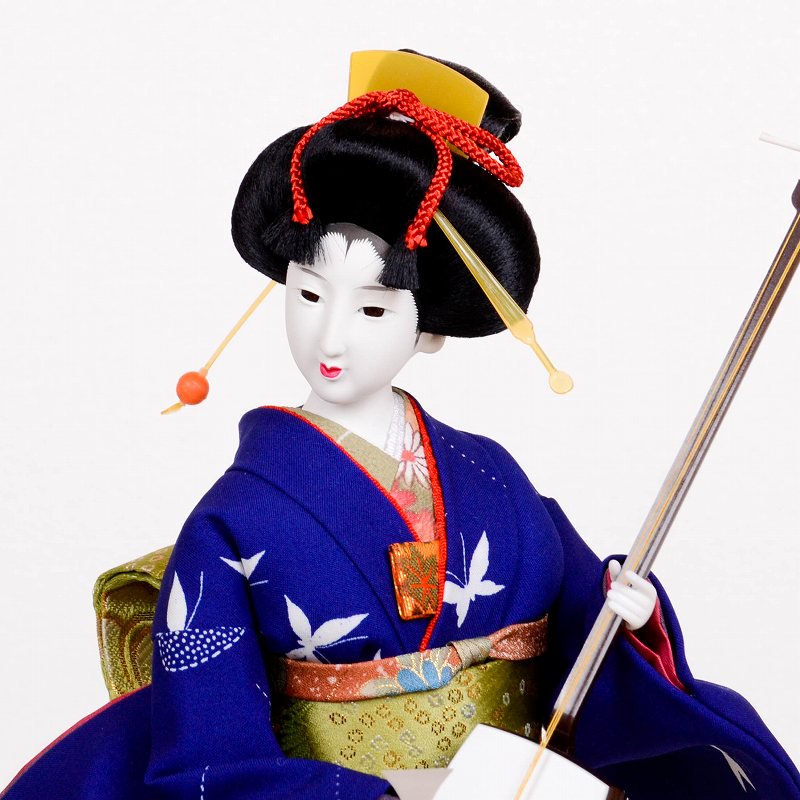 日本人形 友禅 三味線 - 雛人形・五月人形・羽子板・破魔弓 －群馬県