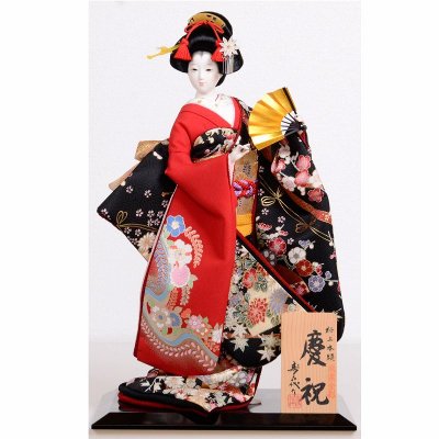 日本人形 寿喜代作 8号尾山人形 慶祝 - 雛人形・五月人形・羽子板