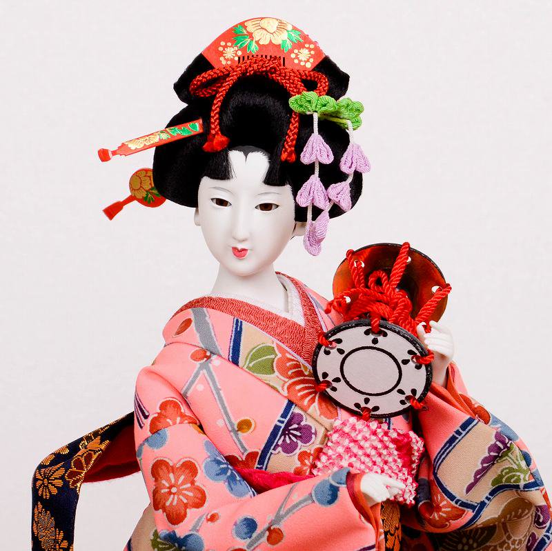 日本人形 総柄 梅 つづみ - 雛人形・五月人形・羽子板・破魔弓 －群馬 