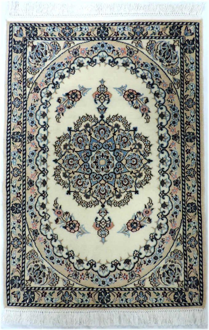未使用 パキスタン 手織りシルク絨毯 カーペット 71.5 x 49.5cm+spbgp44.ru