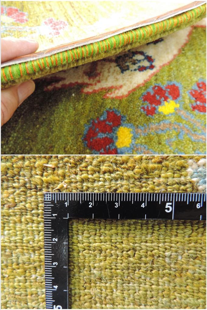 ギャッベ 手織り ウール ギャッベの本場 イラン シラーズ産 細かな密度 