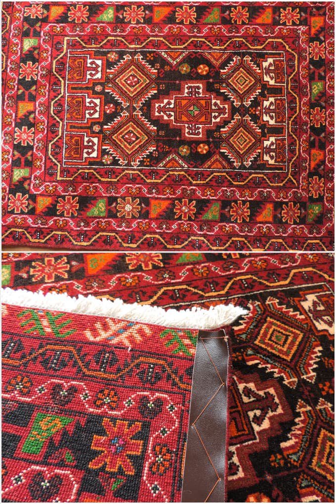 即納最大半額 ペルシャ絨毯 バルーチ 手織り 172x92ｃｍ ウール 