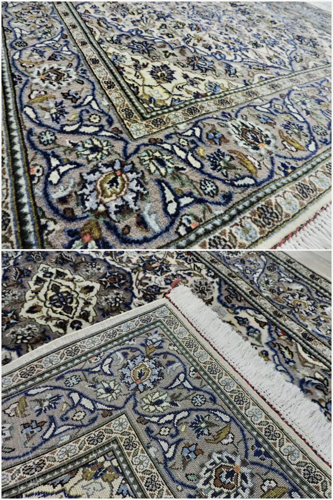 ペルシャ絨毯 カシャン産 クリーニング済み本物保証サイズ:290cm×100cmオススメな絨毯です
