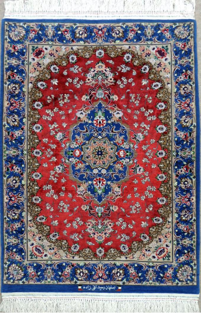 ペルシャ絨毯 シルク - 家具、インテリア