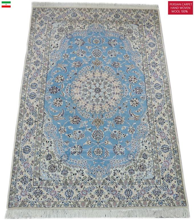 ペルシャ絨毯 カーペット ラグ ウール＆シルク 手織り 高級 ペルシャ