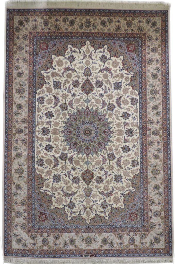 新品　高級絨毯　イラン産ベースのお色はブルーになります