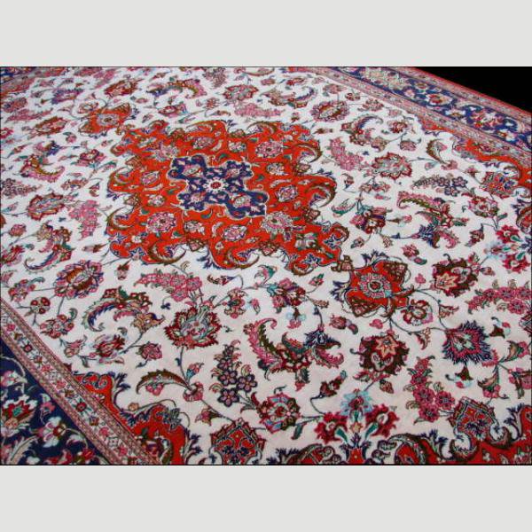 4030 素敵な手織りシルク100％カシャン産ペルシャ絨毯 - ペルシャ絨毯・キリム・ギャッベ│手織り・激安│ペルシャ絨毯ショップ 「JAHAN」