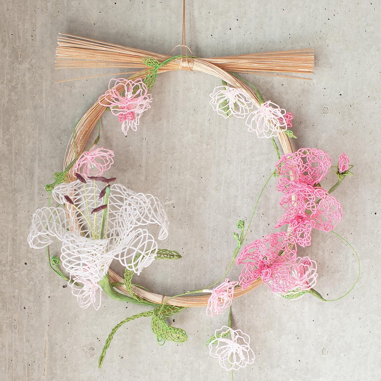 結婚式の後はインテリアに】水引ウェルカムボード 桜と百合