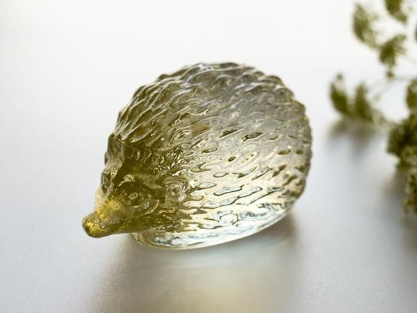 お待たせ! スウェーデンのガラスのハリネズミ 工芸品