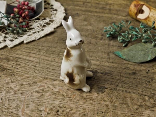 フッチェンロイター　うさぎ　フィギュリン　置物　※ 美品 フッチェンロイター フィギュリン うさぎ ウサギ 兎 置物 陶磁器