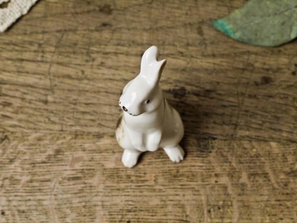 【はなはなはち】アラビア　陶器　うさぎ　置き物　フィギュア　レトロ はなはなはち】アラビア 陶器 うさぎ 置き物 フィギュア レトロ