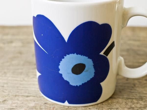 Marimekko UNIKKOマグカップ（ブルー ライトブルー）B - presse 北欧、バルトの雑貨のお店 アラビア グスタフスベリ  ロールストランド ヴィンテージファブリック