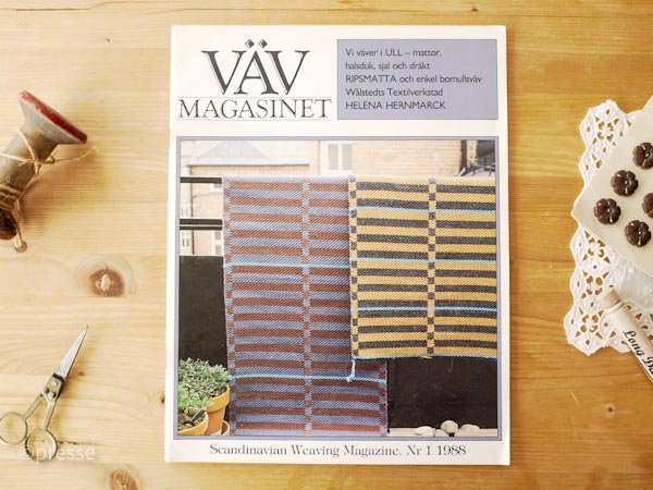 VAV MAGASINET Scandinavian Weaving Magazine 織り雑誌 ソフトカバー 1988 NR1 - presse　 北欧、バルトの雑貨のお店　アラビア　グスタフスベリ　ロールストランド　ヴィンテージファブリック