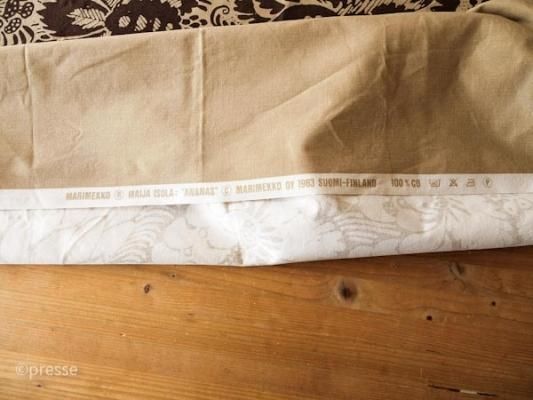 Marimekko ANANAS プリントクロス ブラウン 花柄 大判クロス テーブル